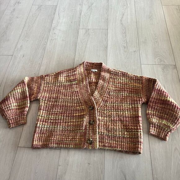 Madewell Space-Dyed Waller Crop Cardigan Sweater size s - Picture 1 of 10